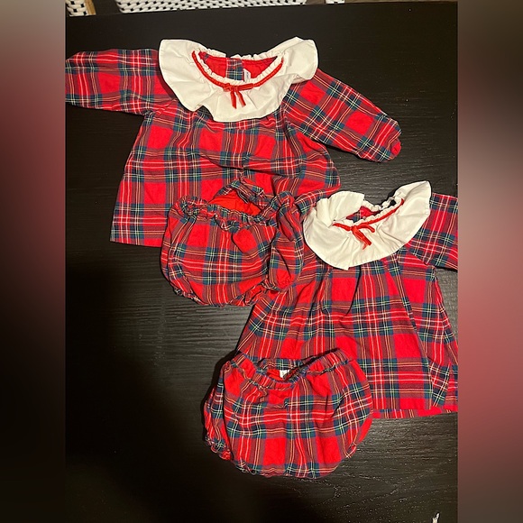 TWO Janie and Jack Christmas/ Holiday Set Outfits - Picture 1 of 4